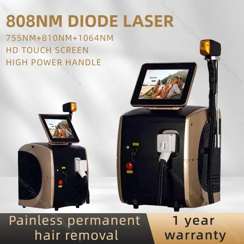 

Diode Laser Hair Removal Professional Machine Triple Wave Ice Titanium 755 808nm Permanent Device 3 Wavelength Skin Cool