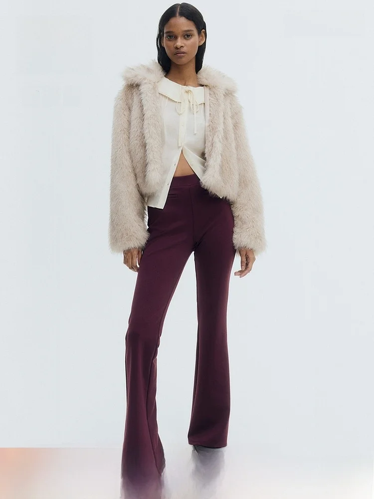 High Waist Red Slim…