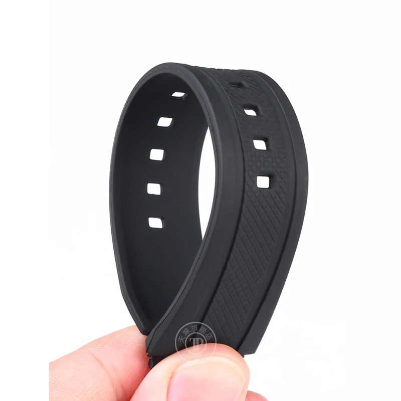 Sports Silicone Rubber Watch Strap For Casio Edifice EF-552 Watchbands EF-552D-1A Series Men\'s Black Bracelet Waterproof 25*20mm