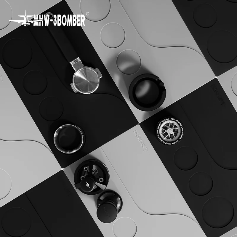 

MHW-3BOMBER Yu Силиконовый коврик для кофе, многофункциональный нескользящий аксессуар для бариста 3-в-1 для инструментов для эспрессо и станции без беспокойства