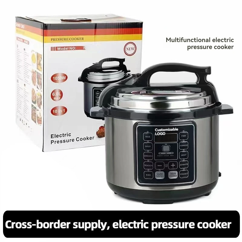 6L electric pressure cooker 1500W household multifunctional electric pressure cooker stew soup cooking timer fully automatic