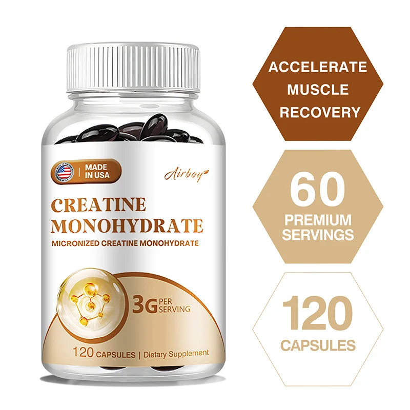 

Creatine Monohydrate - Supports Muscle, Energy and Cognitive Function, Increases Lean Muscle Mass - Gluten Free