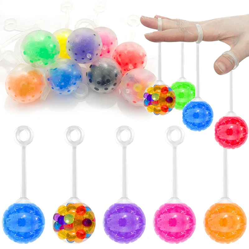 5/10/20 Piezas de Pelotas Antiestrés con Cuerda, Juguetes Sensoriales para Niños, Regalos para Fiestas de Cumpleaños, Premios para el Aula
