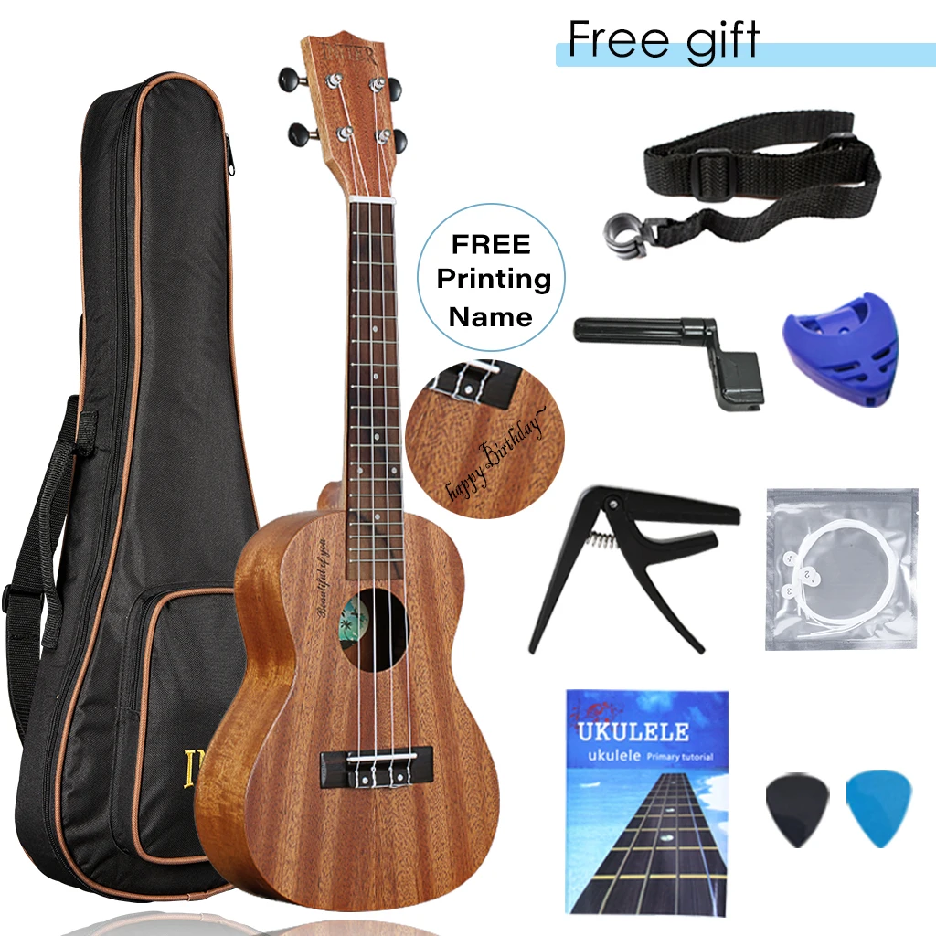 INITER IUC-103 concert 21/23/26inch Ukulele High quality mahogany Ukelele with FREE Accessory