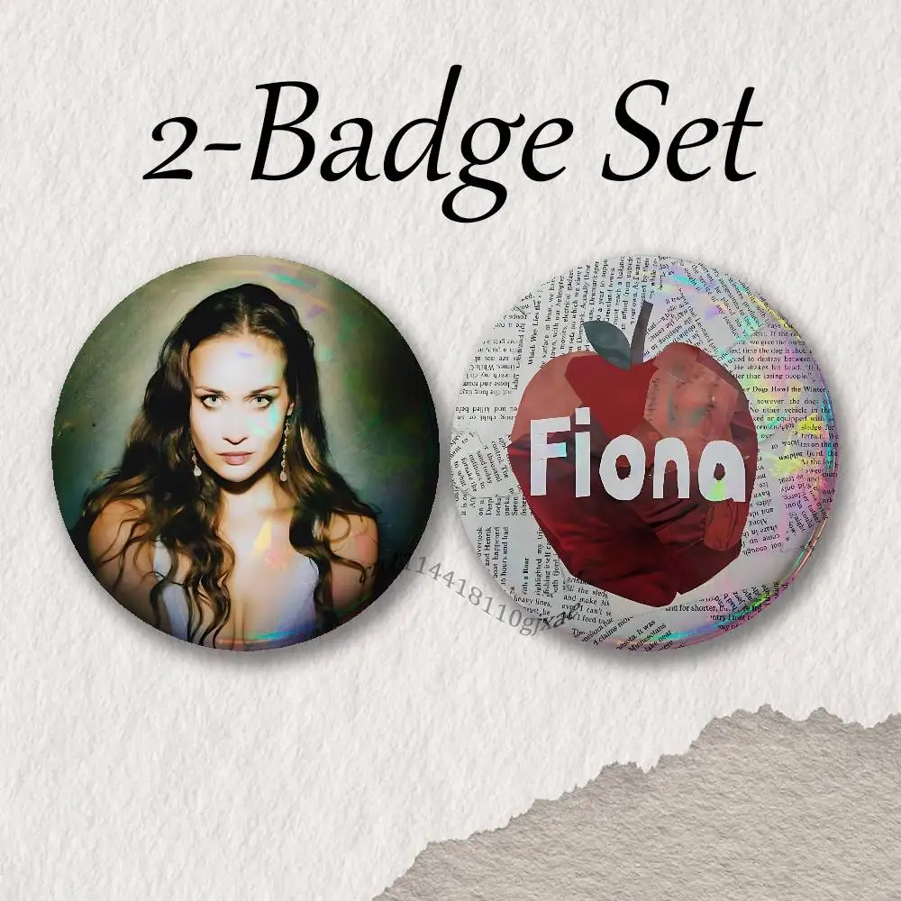 Fiona Apple 2-piece set Pins Backpack Clothes Jewelry Accessories Cartoon Round Brooch Button Badge Gifts