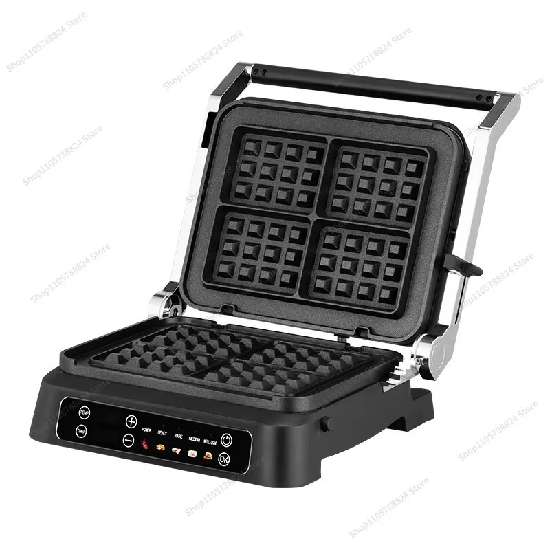 For European Two-in-one Touch Steak Machine, Frying and Grilling Integrated Magnetic Suction Plate Waffle Machine