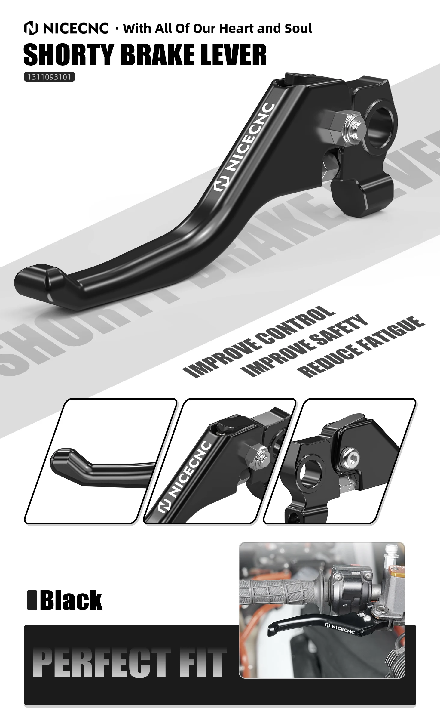 Für KTM 690 Enduro R SMC R 2014–2023, kurzer Kupplungshebel, Bremshebel, Husqvarna 701, Enduro Supermoto 2016–2023, GasGas 700 SM/ES 22 – Detail 5