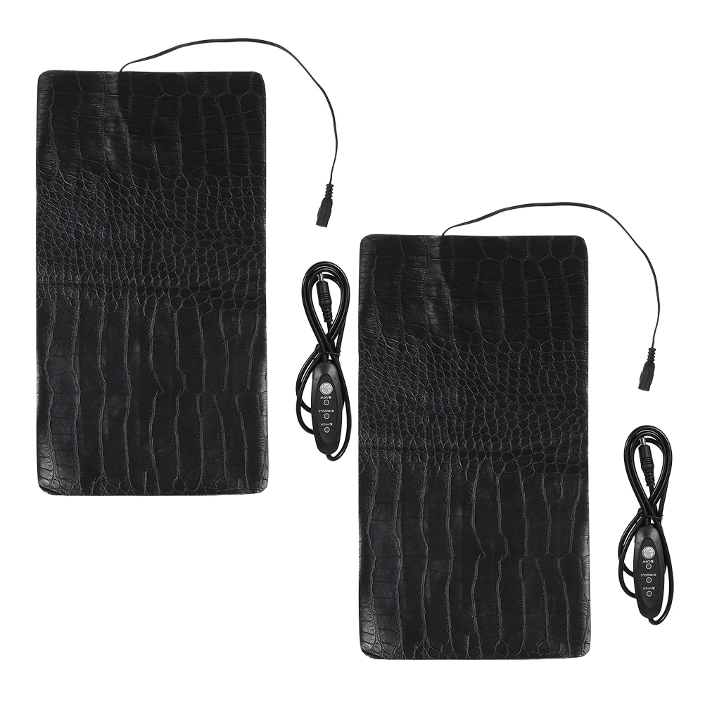 

2pcs Pet Heating Pad USB Reptile Dog Car Mat Heated Blanket 3 Temperature Settings Durable Waterproof Easy Warm Resting