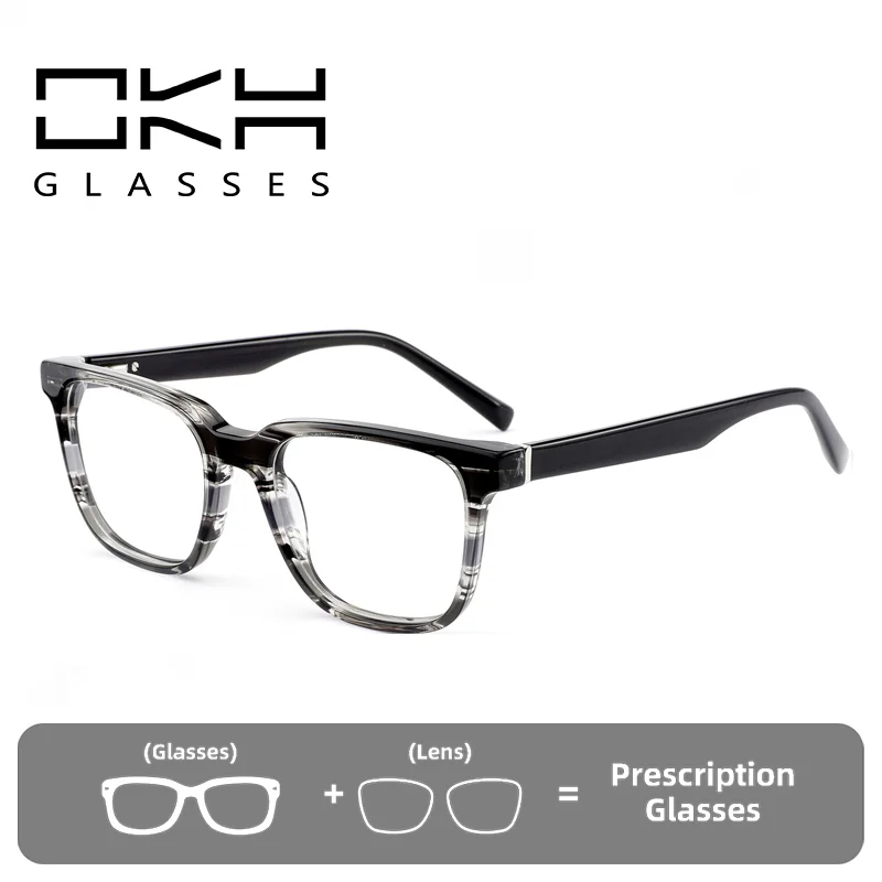OKH Retro Eyeglasses New Ultra-light Fashion Myopia Optical Prescription Glasses Frame For Men