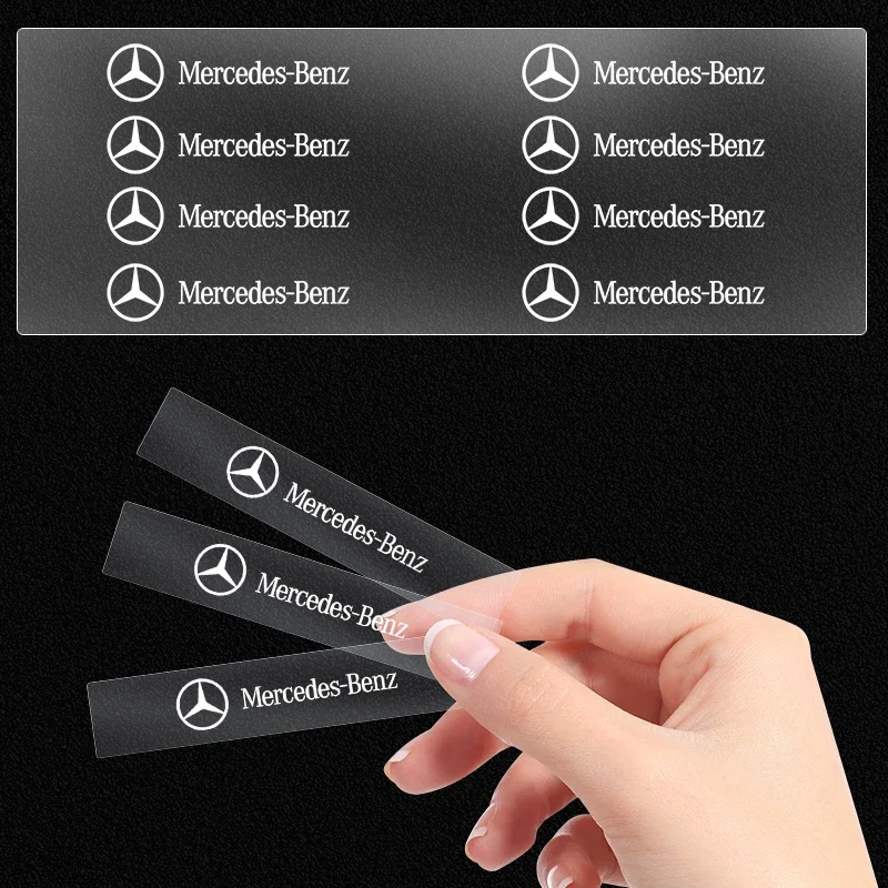 Car Styling Auto Window Lift Button Sticker Steering Wheel Emblems Decal For Mercedes Benz A B C R G Class AMG W211 W204 W210