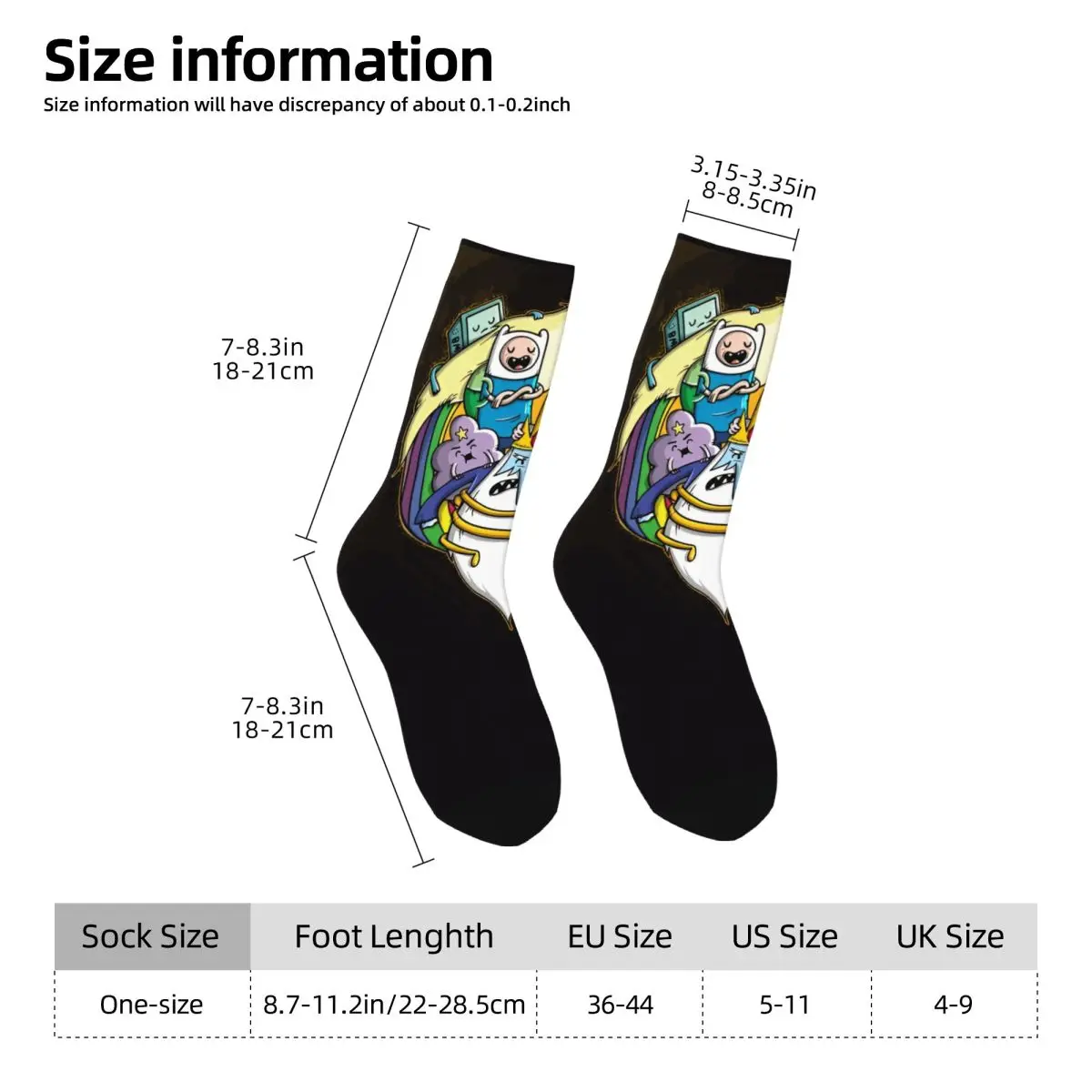 Abenteuer Zeit Strümpfe American Fantasy-Fernsehen gedruckt moderne Socken Winter Anti-Rutsch-Socken Herren Laufsport weiche Socken