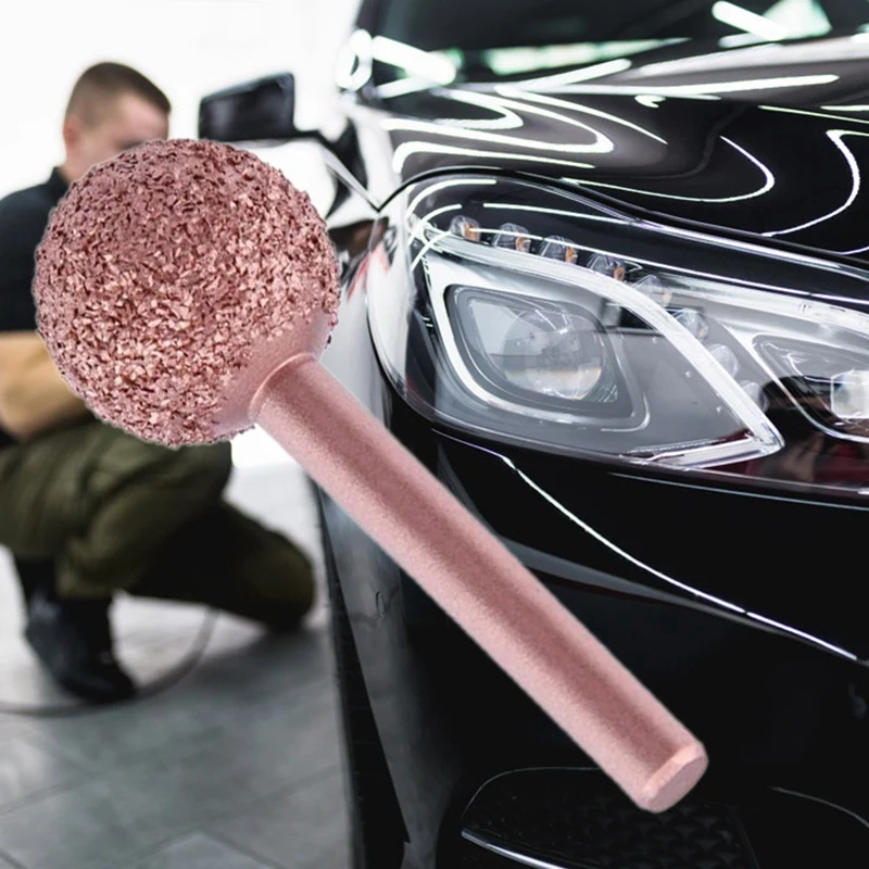 Cabezal de molienda para reparación de neumáticos de coche, rueda de pulido de grano grueso con varilla de enlace, herramientas de reparación de neumáticos, Bola de 22Mm con varilla redonda