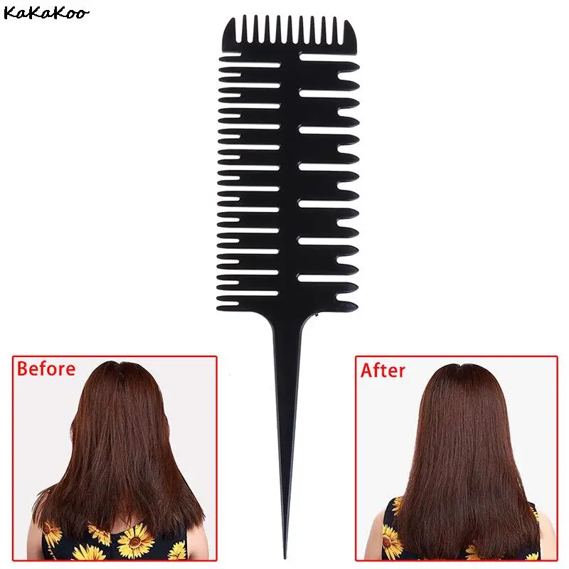 Big Tooth Comb Hair Dyeing Tool Highlighting Brush Salon Pro Fish Bone Design Sectioning Free Shipping