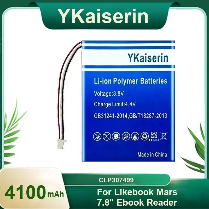 

YKaiserin CLP307499 4100mAh Battery for Likebook Mars 7.8" Ebook Reader Batteries Warranty 2 Years + Free Tools