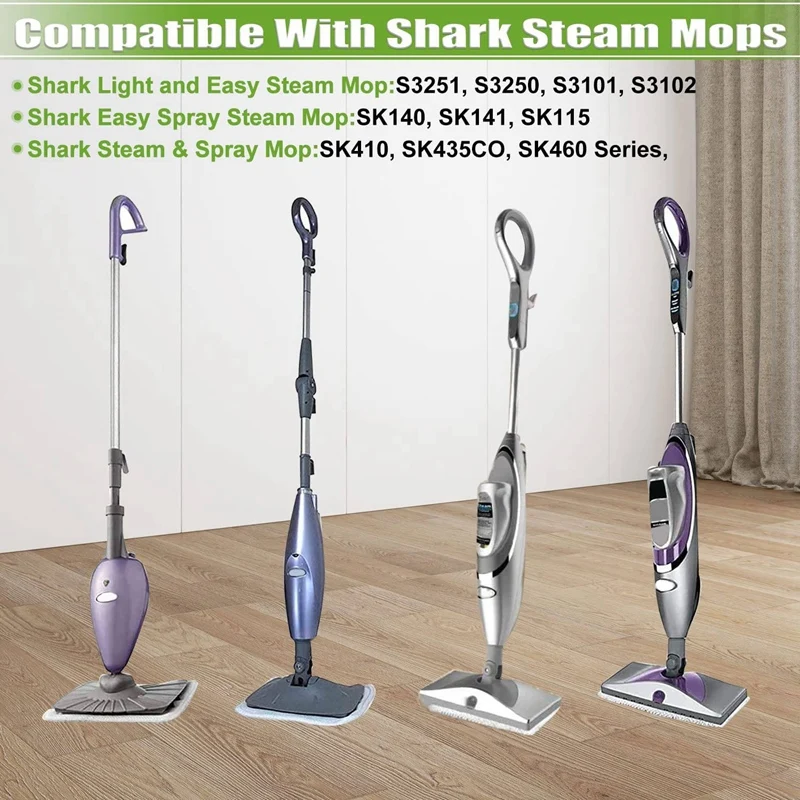 4 Pack Steam Mop Pads Replacement for Shark S3101 S3202 S3250 Washable Cleaning Pad Steamer Pad for Hard Floors