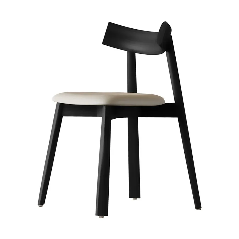 

Medieval Style Dining Chair Household High-end Feeling Cushion Solid Wood Restaurant Milk Tea Cafe Reception