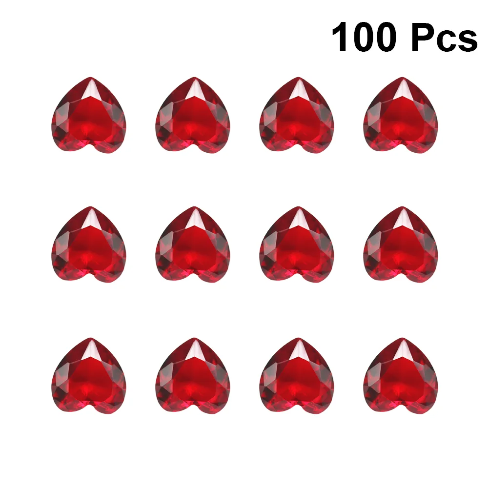 

10 Pcs Beads Heart Vase Ornaments Wedding Decor Artificial for Glass Heart-shaped