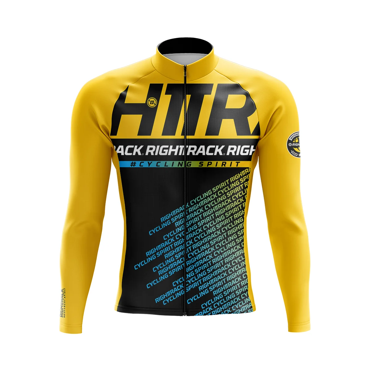 New Winter Cycling Jersey Men Colorful Long Sleeve Cycle Clothes Autumn Mesh/Fleece Thermal RIGHTTRACK Top MTB Bike Clothing