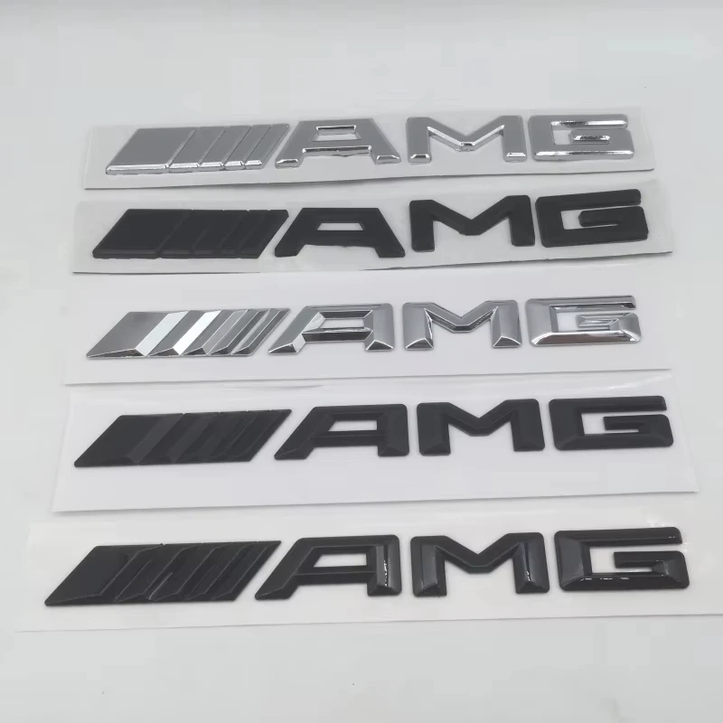 

1pcs 3D ABS for AMG Car Letters Fender side Emblem Badge rear tail trunk Sticker Decal Styling auto accessories