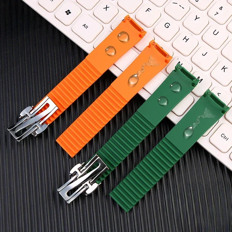 Silicone Men Replace with Tool Watch Strap for Patek Philippe 21mm Watchband Aquanaut Grenade 5164 5167 Series Safety image 5