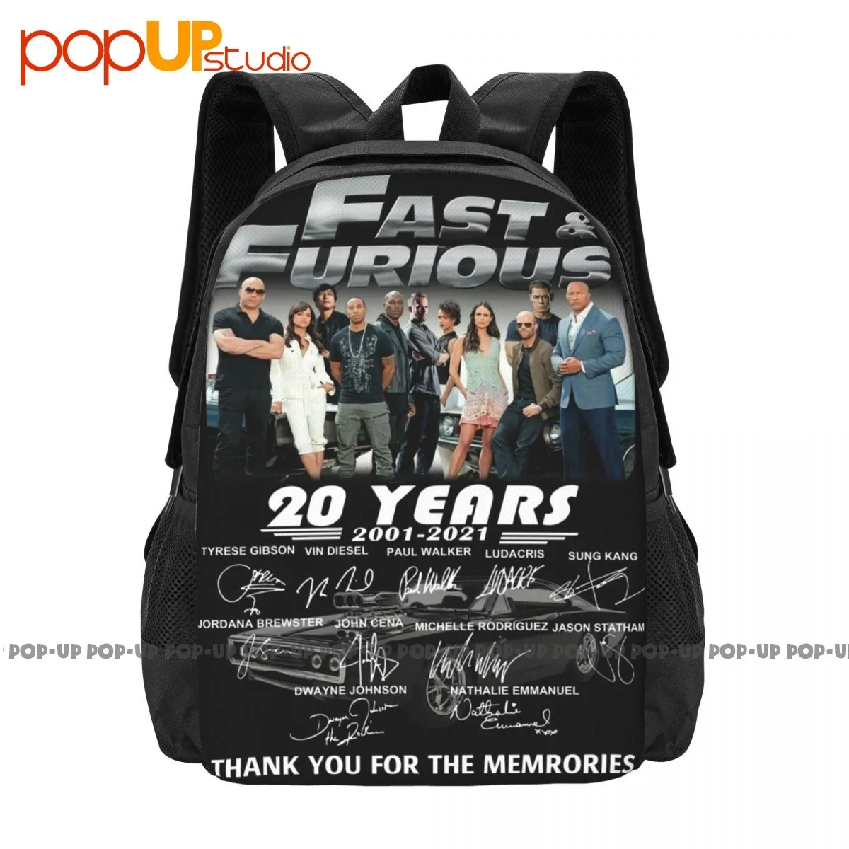 

Fast & Furious 20 Years 2001 2021 Thank You For The Memories Gift Backpack Large Capacity Gym Sports Bag