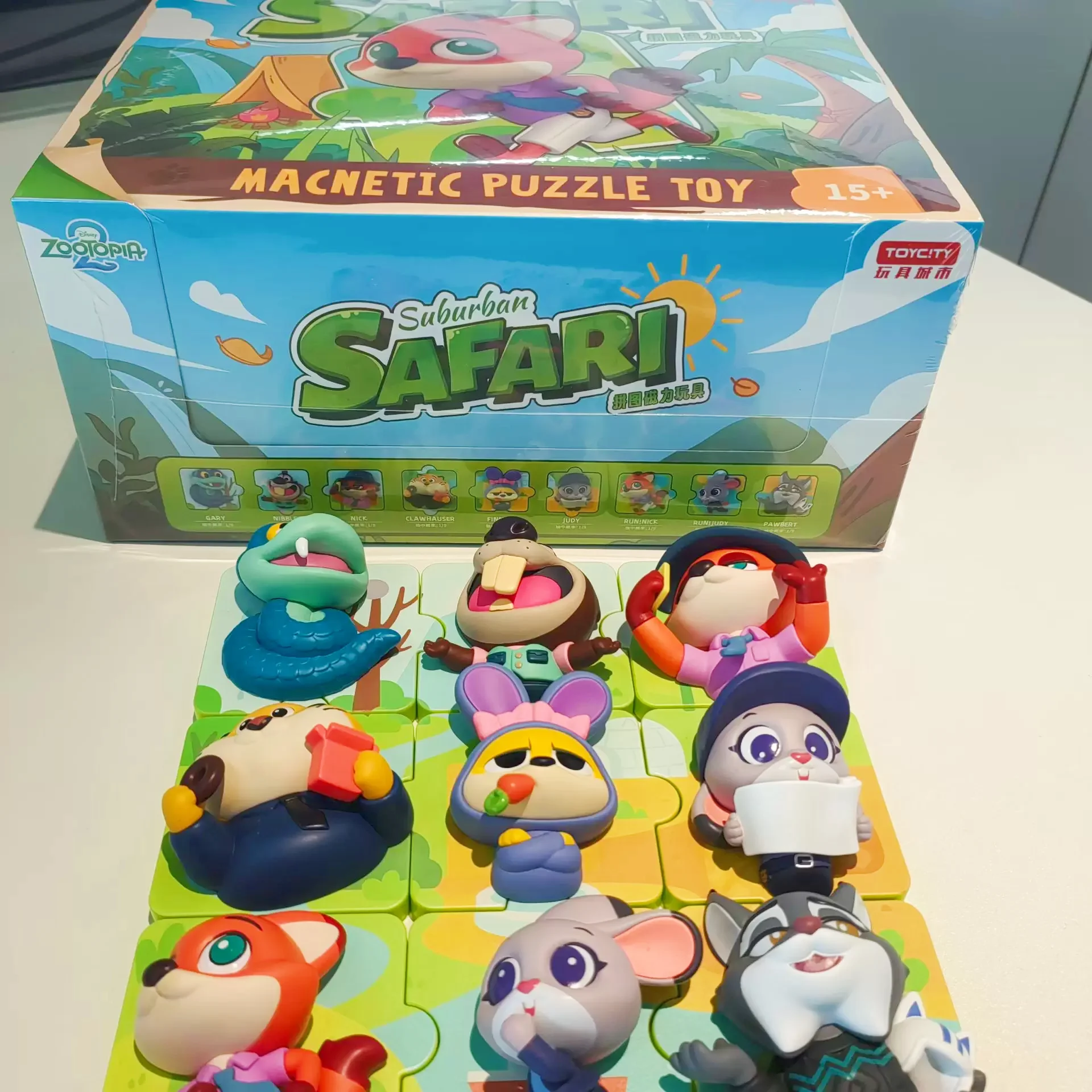 

Disney Zootopia Blind Box Magnetic Fridge Stickers Suburban Outing Series Collectible Cartoon Animal Magnets Home Decor Toy