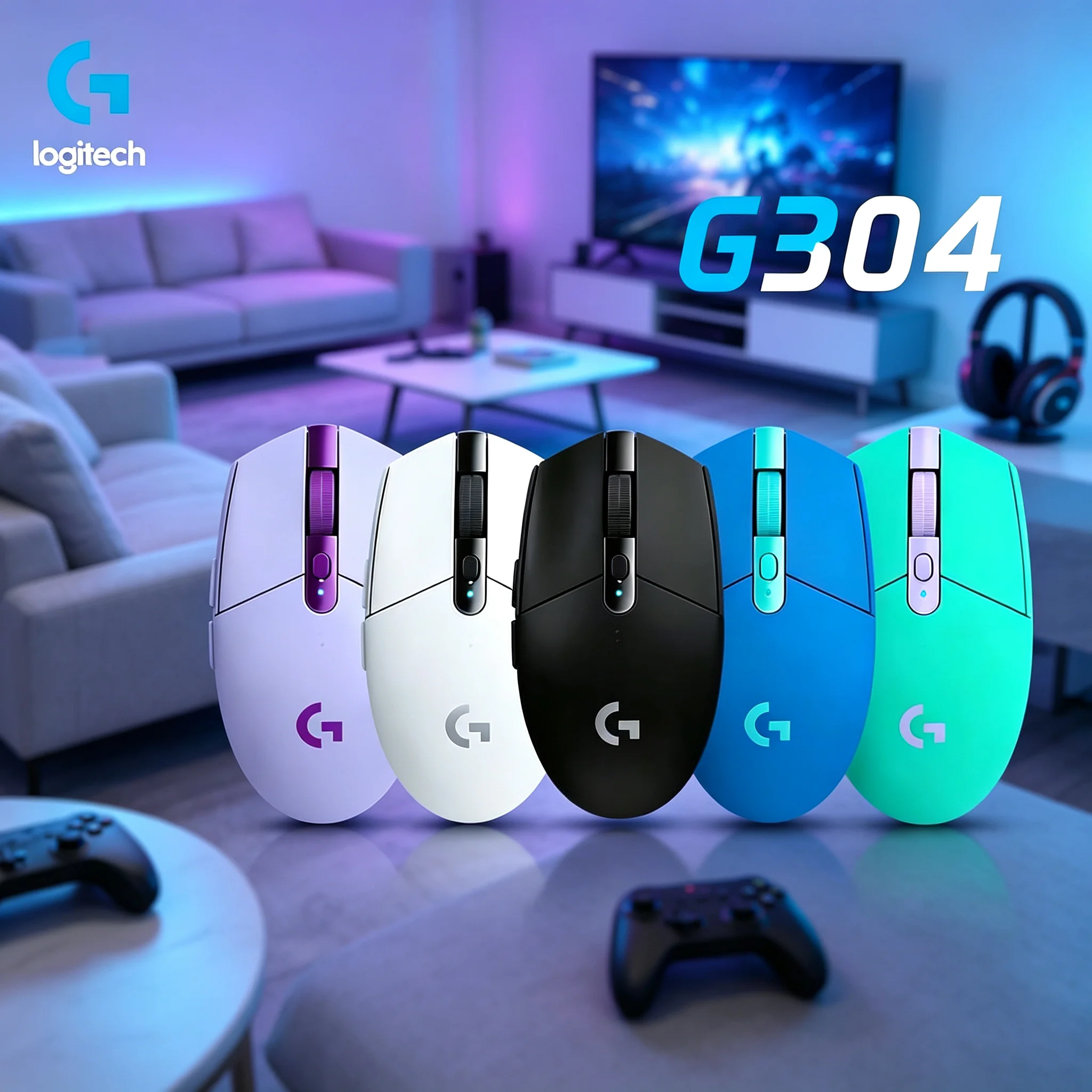 Ergonomic Shape Logitech G304 Wireless Mice For Precise Shooting In PUBG CS2 Valorant Fortnite Online Battles