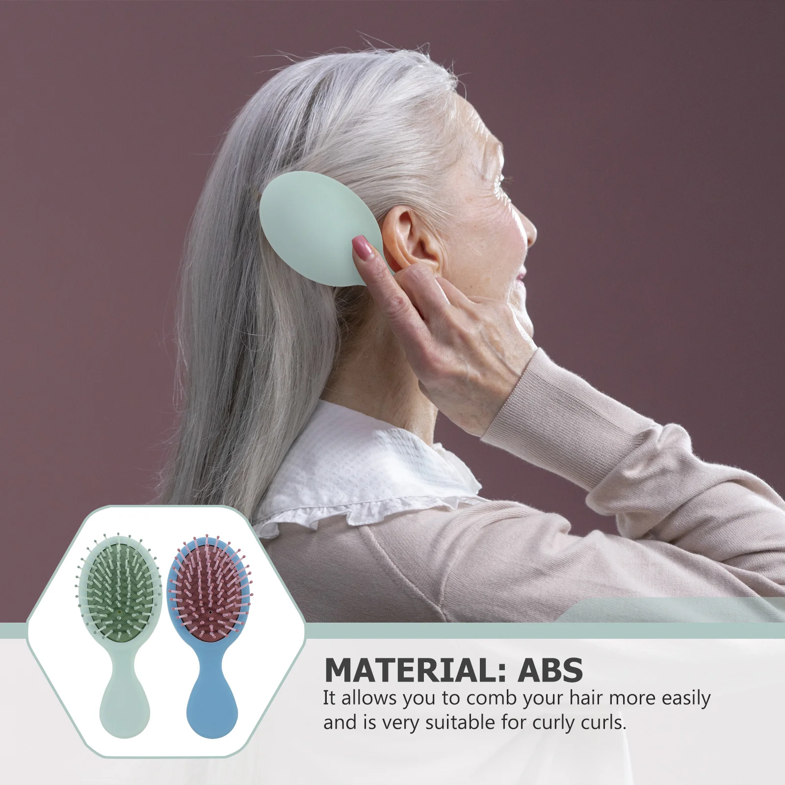 

2Pcs Airbag Hairbrush Lightweight Massaging Comb Anti-Static Scalp Relaxing Hair Salon Comb Portable Design Airbag Hairbrush