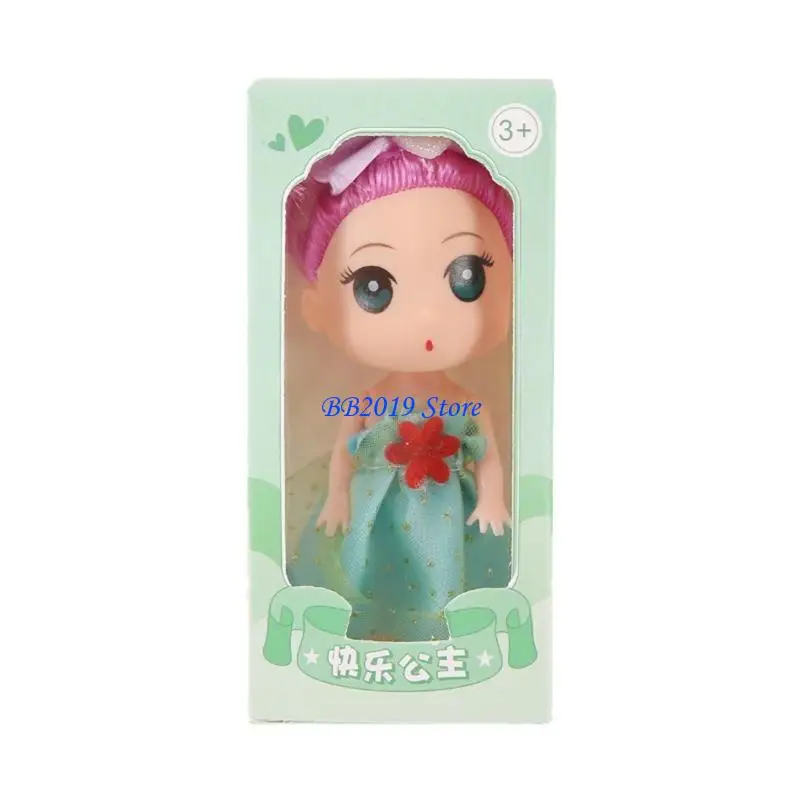 

Q0KB 5'' Handmade Doll Baby Eyes Open Toy Girls Princess Pretend Play Children