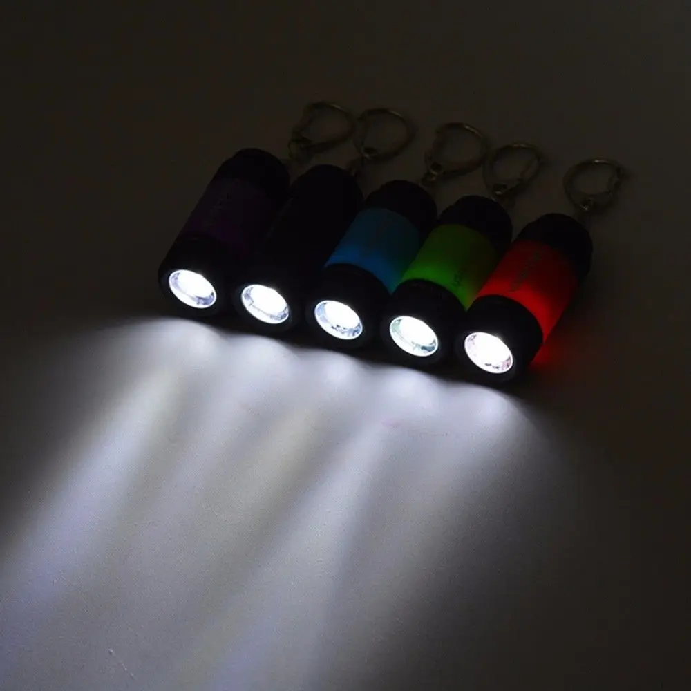 Portable Rechargeable USB Flashlight LED Lamp Waterproof Keychain Keyring Torch Mini Camping Light