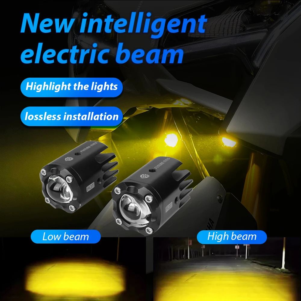 Fog Light For Yamaha XP560 T-MAX 560 Tech Max 2025-2026 LED Headlight Spotlight Mounting Brackets Auxiliary Lamp Bumper Holder