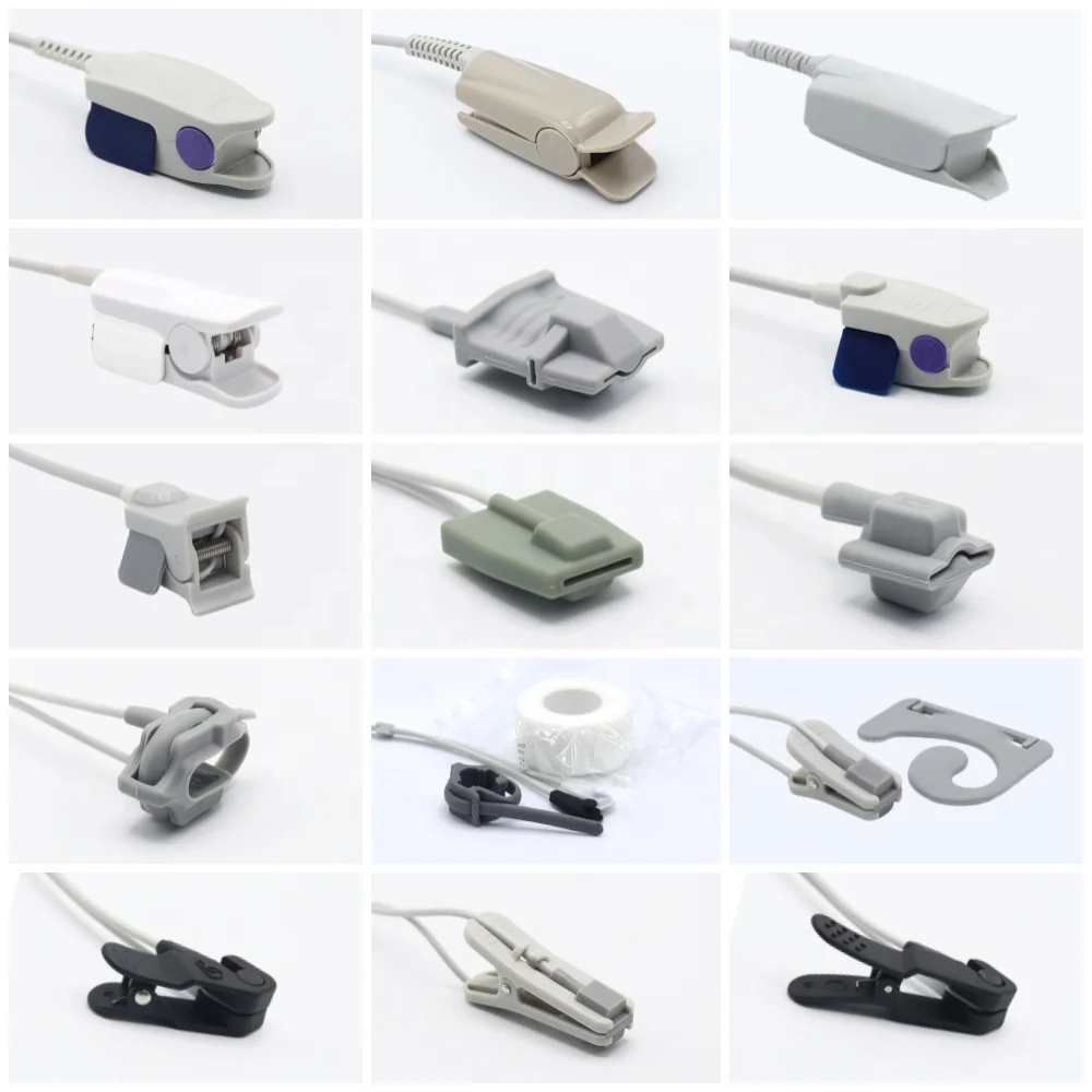 512FLH SPO2 Sensor Adult Finger Clip Probe Cable 7 Pins T5/T8