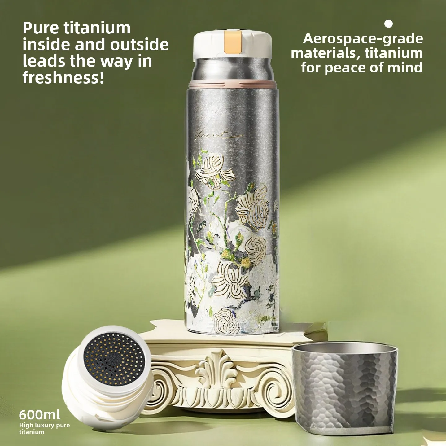 New Pure Titanium Insulated Cup - Lightweight and Portable, Healthy and Nutritious Drinking Cup for Home and Outdoor Use