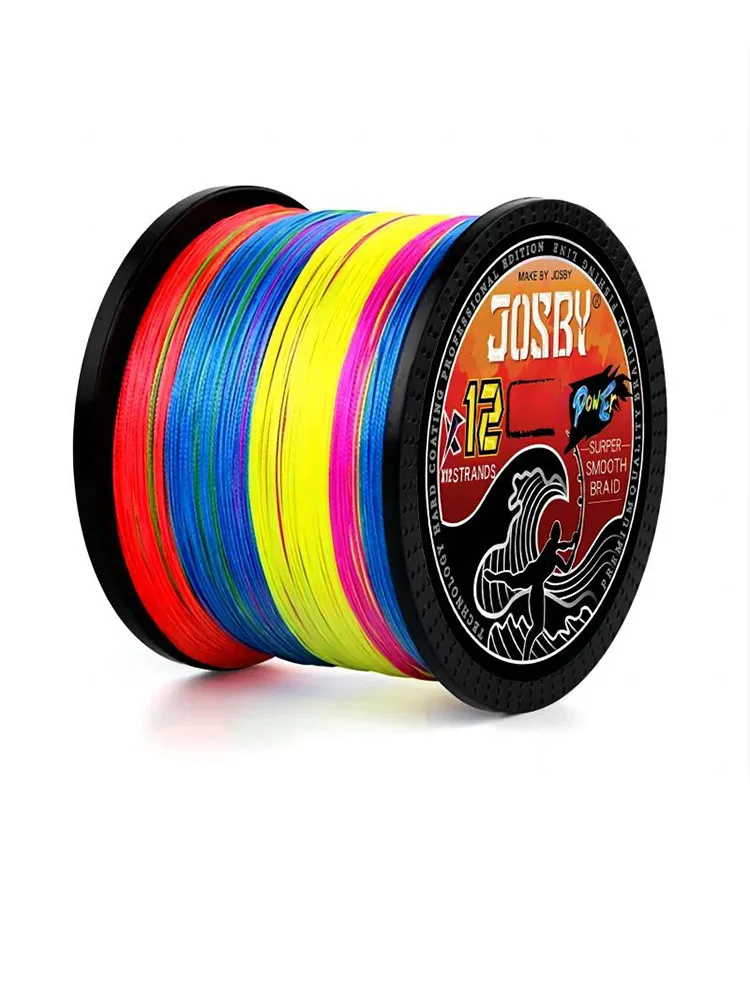 JOSBY Cheap Braided Fishing Line 12  Strands 100M 300M Multifilament 100%PE Smooth Abrasion Resistance Saltwater Freshwater Wir