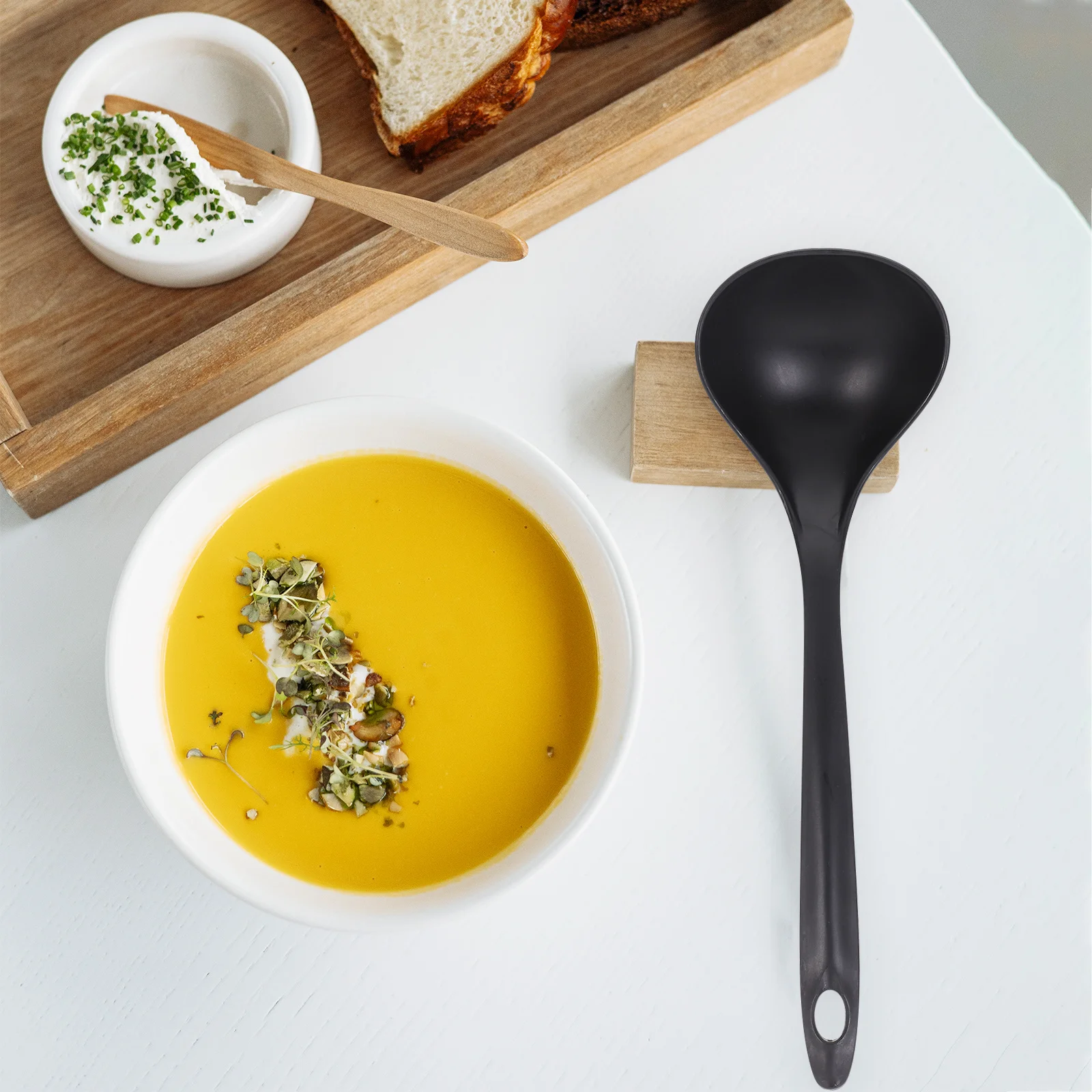 

2pcs Long Handle Soup Spoon Large Rice Spoon For Hot Pot Noodles Mixing Batter Honey Jam Salt Sugar Ice Cream Kitchen Utensils