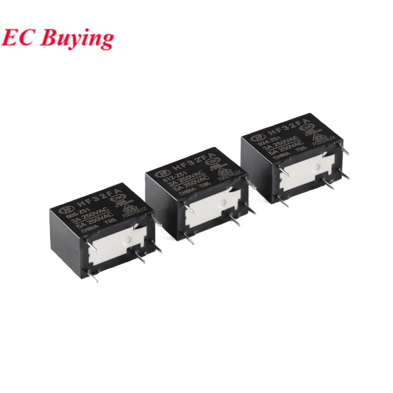 10 uds/1 unidad HF32FA HF32FA-G -005 -012 -024 -ZS1 -ZS2 -HSL1 -HSL2 4PIN 5Pin 3A 5A 10A relé de potencia 5V 12V 24V DC AC250V Rele JZC-32F