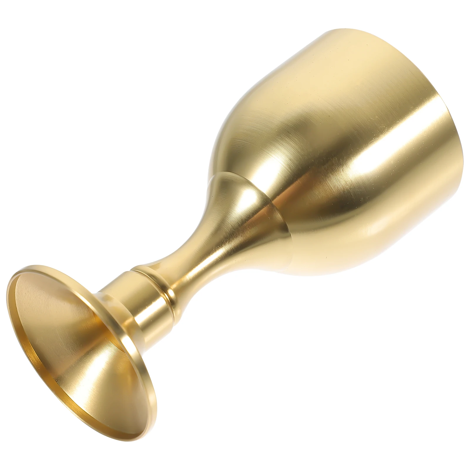 

High-Footed Wine Cup Brass Goblet For Liquor Tea Decorative Tabletop Offering Cup Multi-Function Metal Drinking Vessel