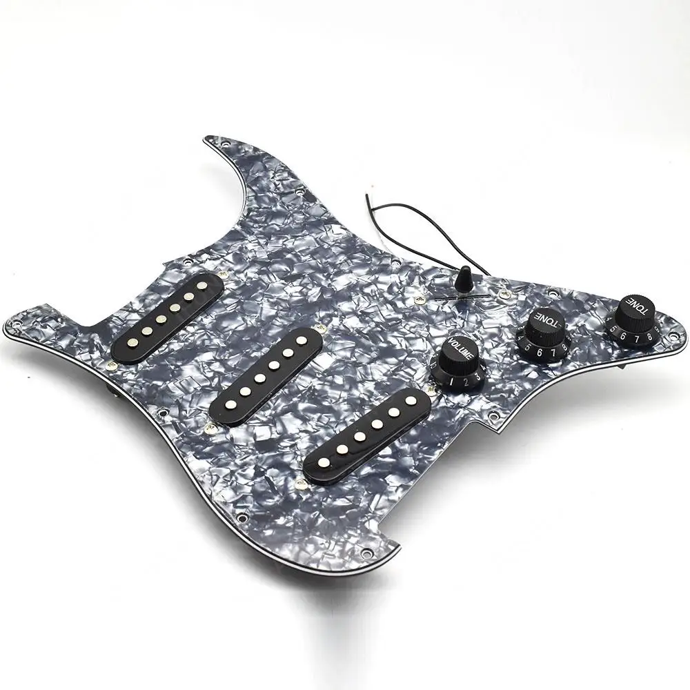 لفائف واحدة SSS التقاطات الغيتار الكهربائي بيكجوارد محملة مسبقا 11 حفرة الأحمر/الأبيض اللؤلؤ الأبيض لاقط الغيتار للاختيار #4