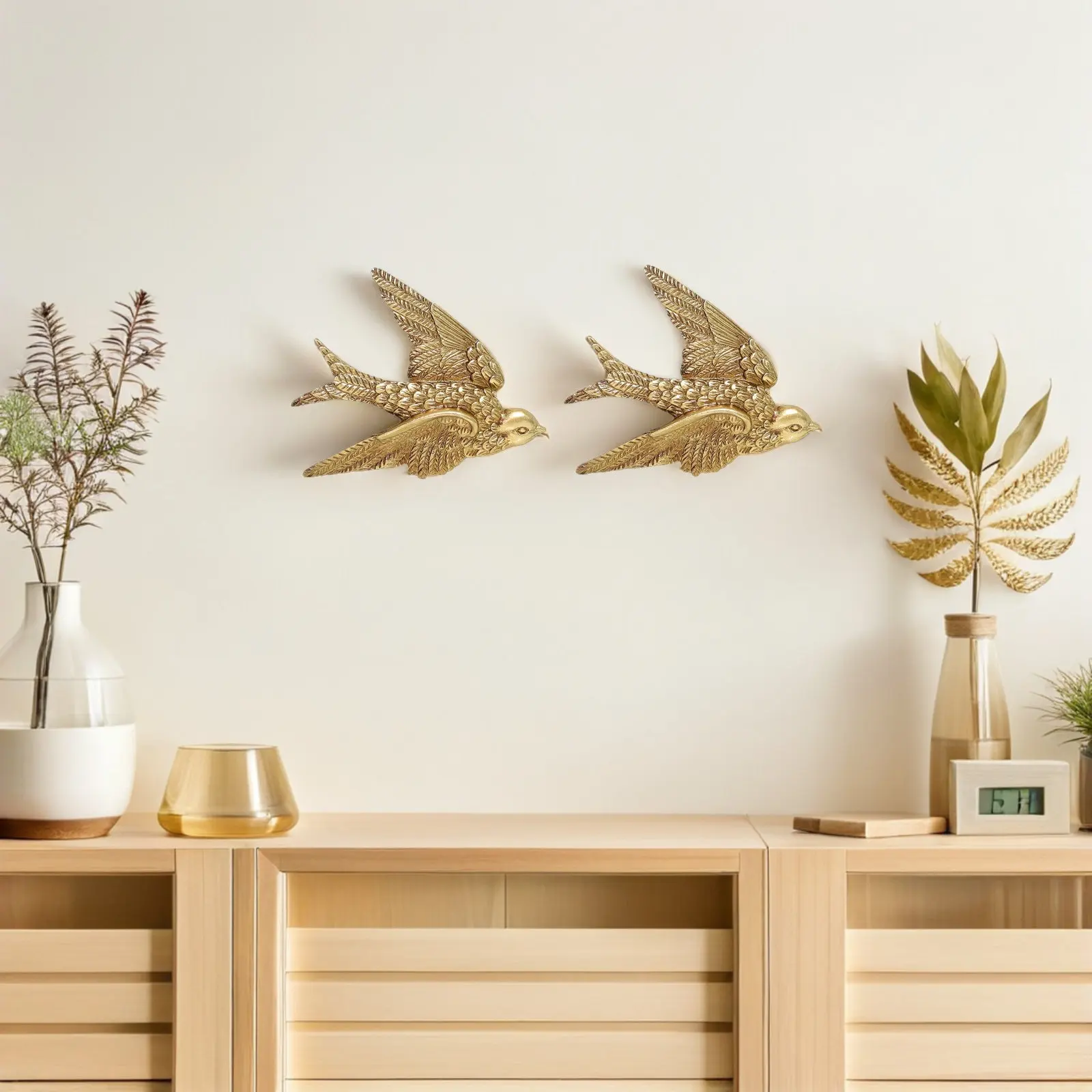 

2 шт. настенных украшений в виде ласточек из смолы, креативные подвески, декор для интерьера и экстерьера, настенные художественные поделки, декор для дома