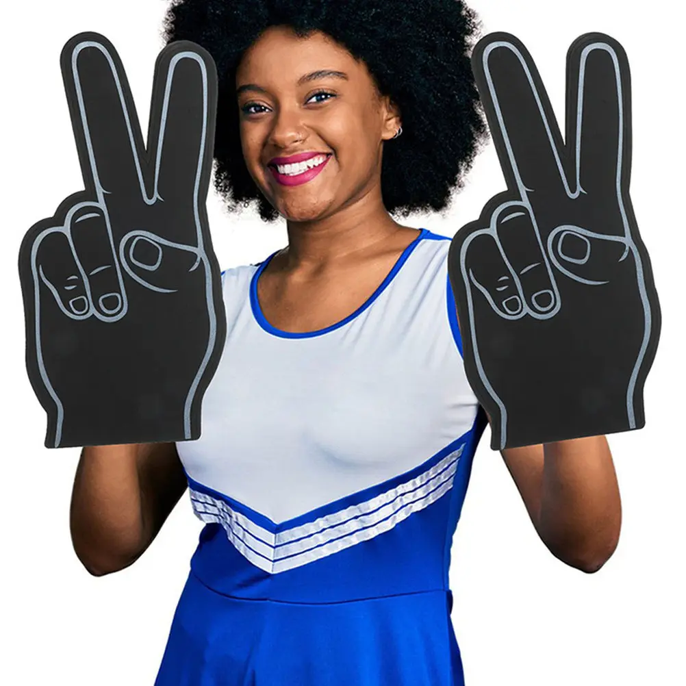 

4Pcs Foam Finger Party Cheering Colored Foam Fingers Lightweight Cheerleading Props Sports Event Bulk Fan Accessories