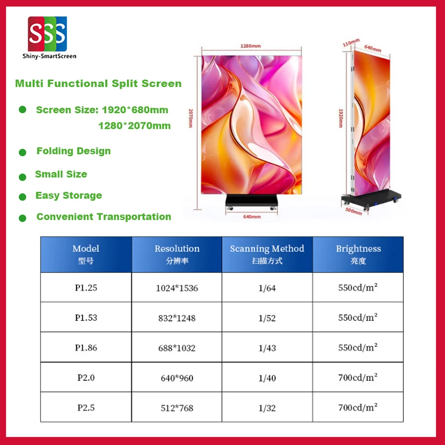 OEM Rental Supplier Easy Installing Movable Custom Outdoor Indoor LED Film Screen COB Flexible Disp y Panels for Shopping Mall
