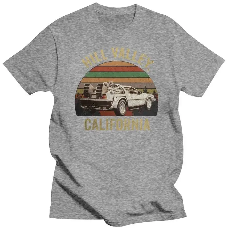 New arrived black short sleeve brand cotton top Hill Valley T-shirt, Back to The Future Shirt, Marty Mcfly, Hill valley, Classic