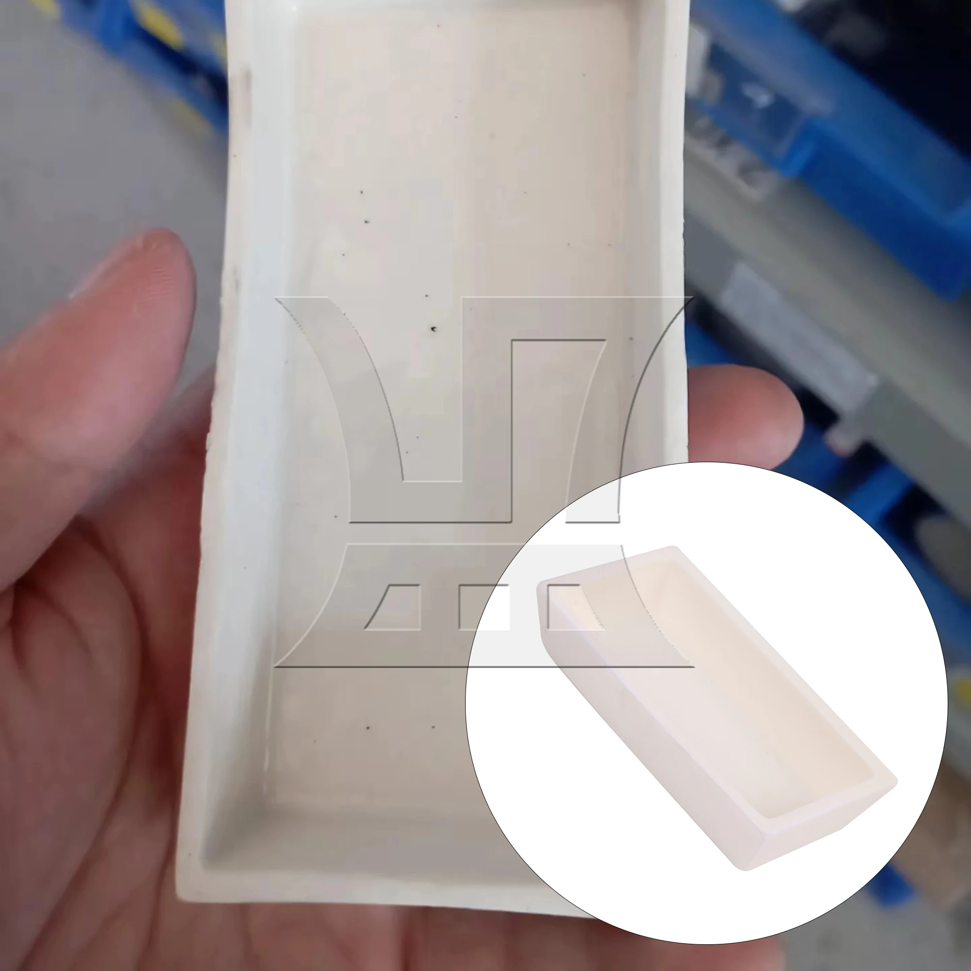 

BQLZR 50ml 80x40x18mm Aluminum Oxide Furnace Melting Rectangle Boat Crucible