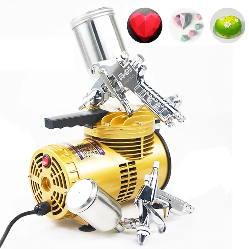 For 220V  Gold Color Chocolate Sprayer Machine Chocolate Spray Gun Electric Spray Gun for Cake Mousse