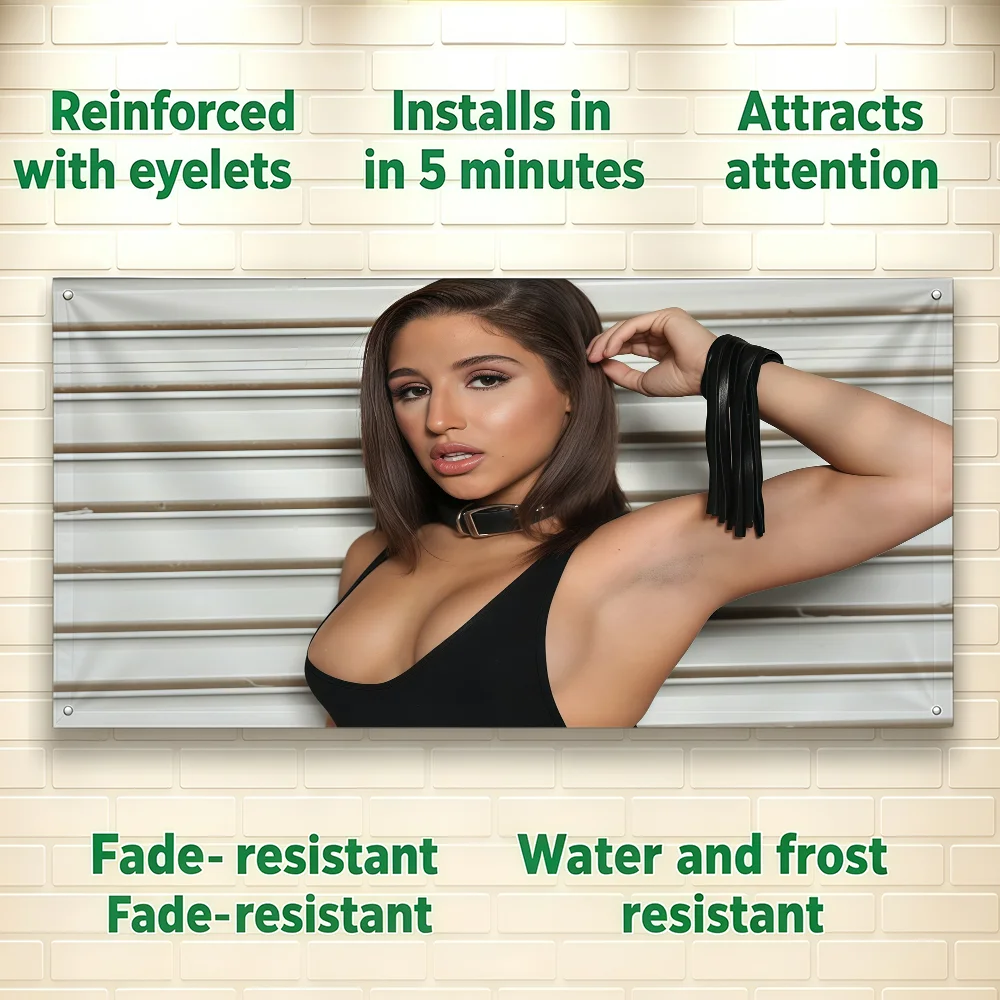 Sexy Actor A-Abella Danger Flag For Room Dorm Camping Picnic Art Style Garage Bar Wall Decoration Banner