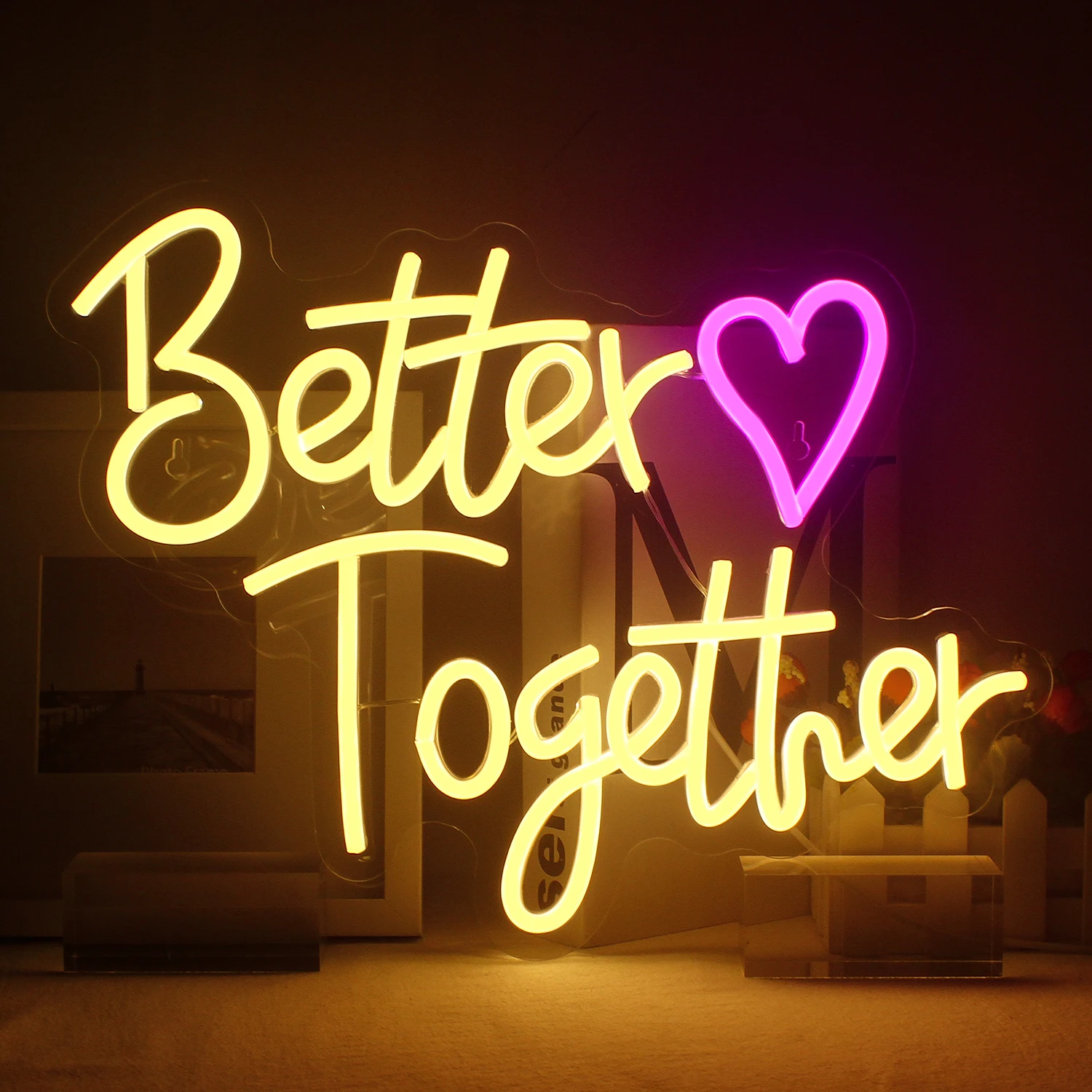 Better Together Neon Signs Neon Lighting for Wall Decor LED Lights Sign Lamp for Party Kid Room Birthday Party Game Room Wedding