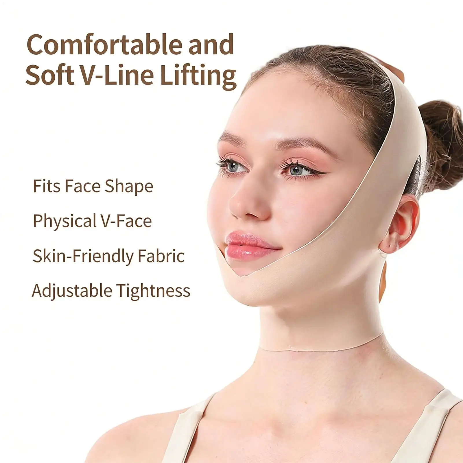 Face V Shaper Facial Slimming Bandage Relaxation Lift Up Belt Shape Lift Reduce Double Chin Face Thining Band Massage Hot Sale - view 4