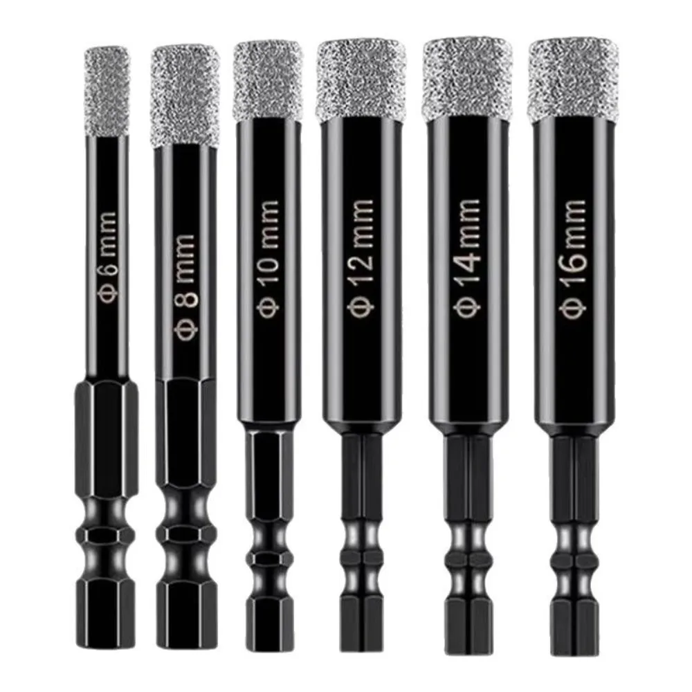 6-16mm Hexagonal Shank Brazed Dry Ceramic Tile Diamond Drill Bit Hole Saw Marble Ceramic Granite Porcelain Cup Saw Hole Opener