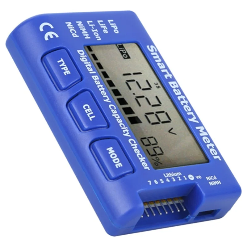 5-In-1 Intelligent Digital Battery Meter Battery Capacity Checker With LCD Display