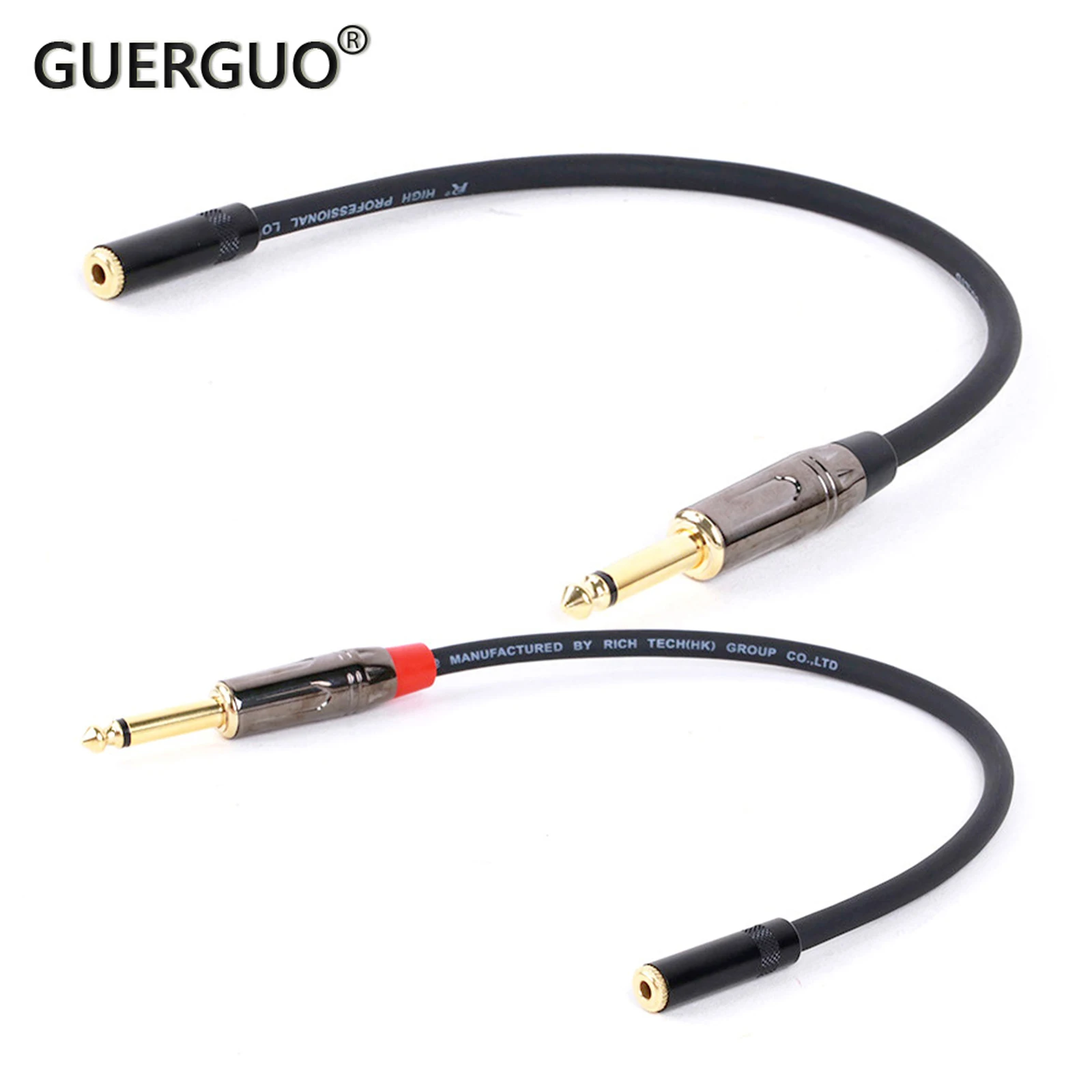 

0.3M-15M 6.35mm to 3.5mm Jack Audio Converter Headphone Adapter 3 5 Female Stereo to 6.5 Male Mono AUX Jack for Guitar Mixer Mic